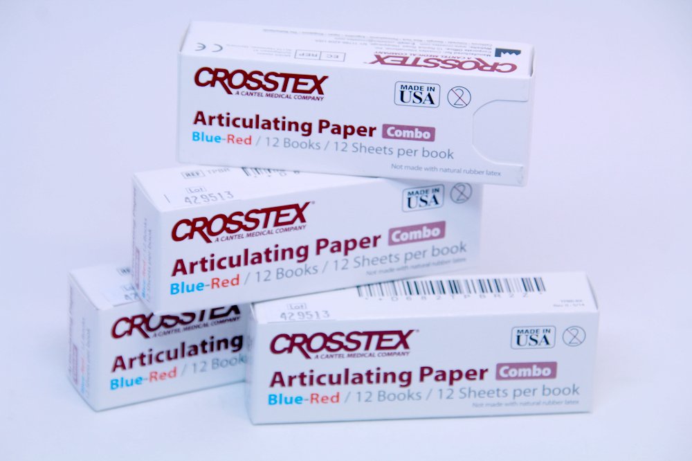 Бумага артикуляционная Combo Red/Blue 101 мкм 12 листов Crosstex