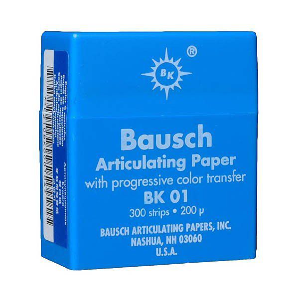 Бумага артикуляционная Bausch ВК 01 200 мкм синяя 300 листов