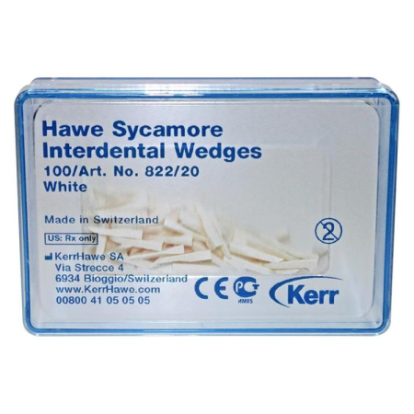 Клинья Hawe Sycamore Interdental деревянные белые 100 шт Kerr 822/20