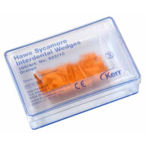 Клинья Hawe Sycamore Interdental деревянные оранжевые 100 шт Kerr 822/10