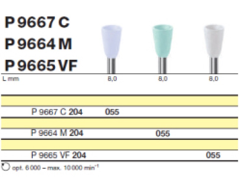 Полир D+Z Р9665 VF 204 055 чашка для композитов 3 ступень серый