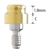 Абатмент Sonator Internal прямой D 4,0 мм L 1,5 мм C 3 мм ИННО IONS403