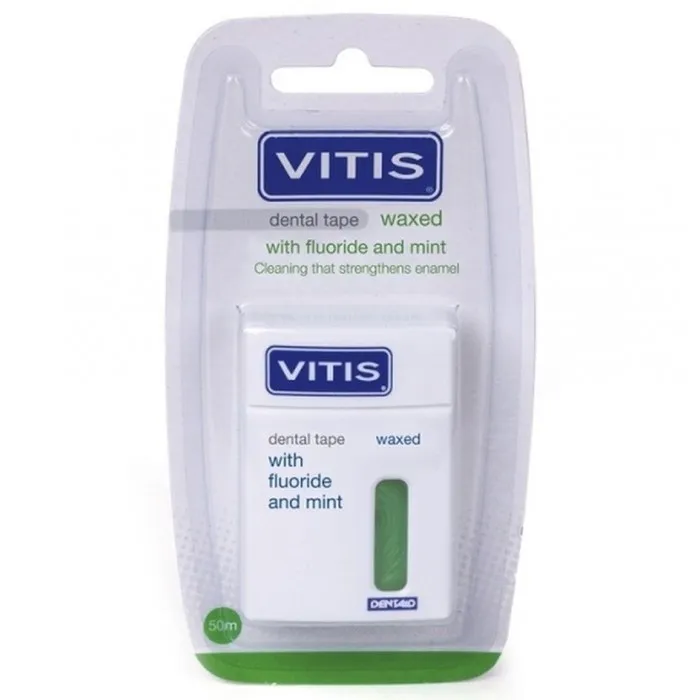 Нить зубная Vitis Waxed Dental Floss FM 50 м зеленая 5211502