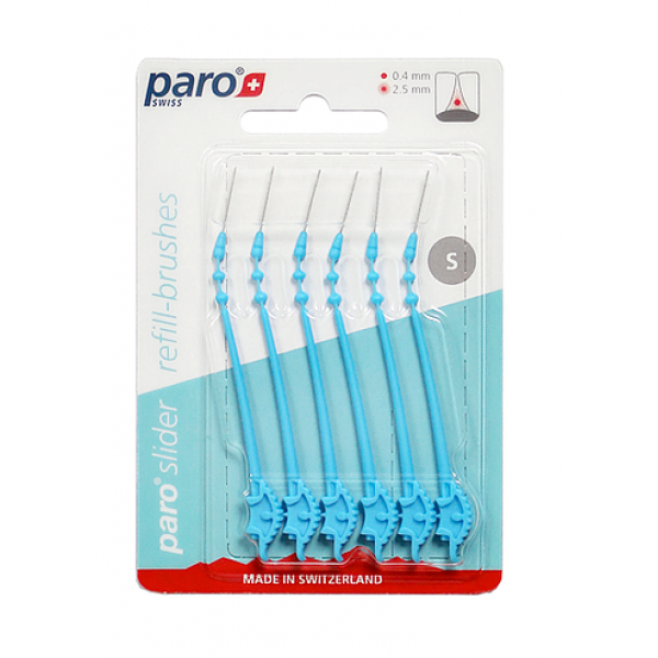 Ершики м/з Paro Slider refill S голубые 6 шт 1032