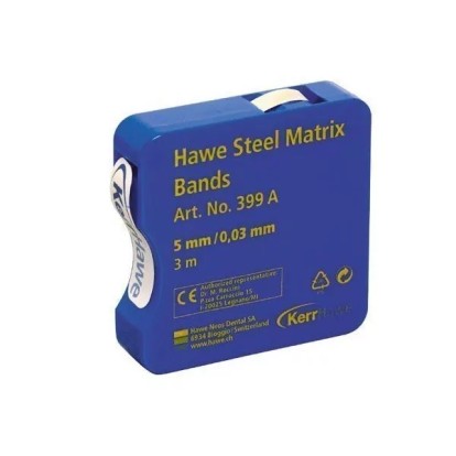 Матрицы Hawe Steel Matrix Band стальная матричная лента в диспенсере 3 м 0,03 мм Kerr 399A